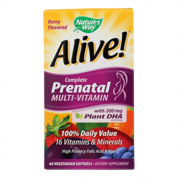 Nature's Way - Alive! Complete Prenatal Multi-vitamin - 60 Vegetarian Softgels