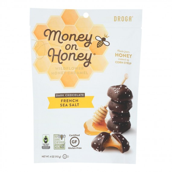 Money On Honey - Dark Chocolate French Sea Salt - Case Of 6-4 Oz