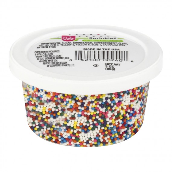Cake Mate - Toppings Nonpareil - Case Of 12-3 Oz