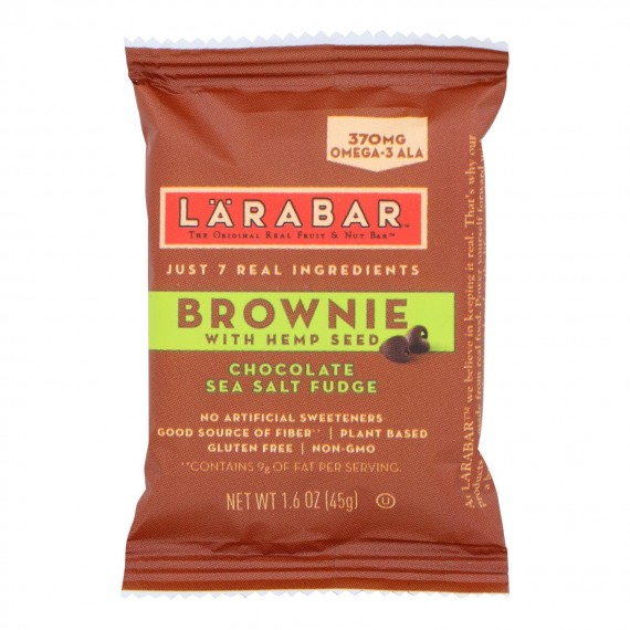 Larabar - Brownie With Hemp Seed Chocolate Sea Salt - Case Of 12 - 1.6 Oz