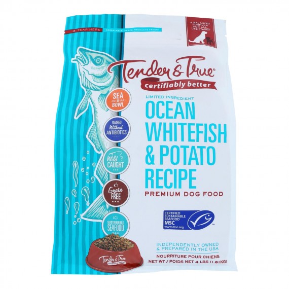 Tender & True Dog Food, Ocean Whitefish And Potato - Case Of 6 - 4 Lb