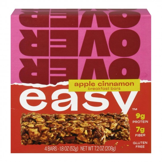 Over Easy - Breakfast Bar Apple Cinnamon - Case Of 6-4/1.8 Oz